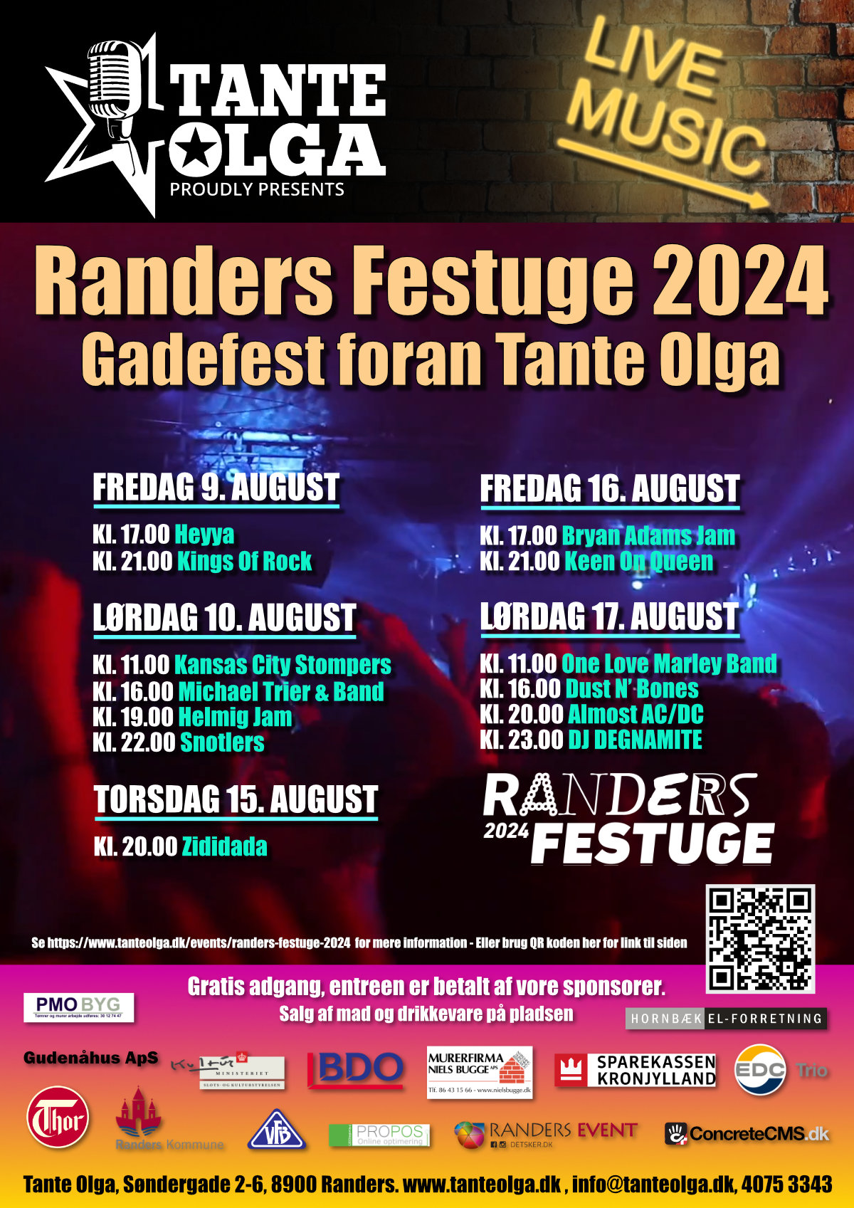 Plakat for Tante Olga i Randers