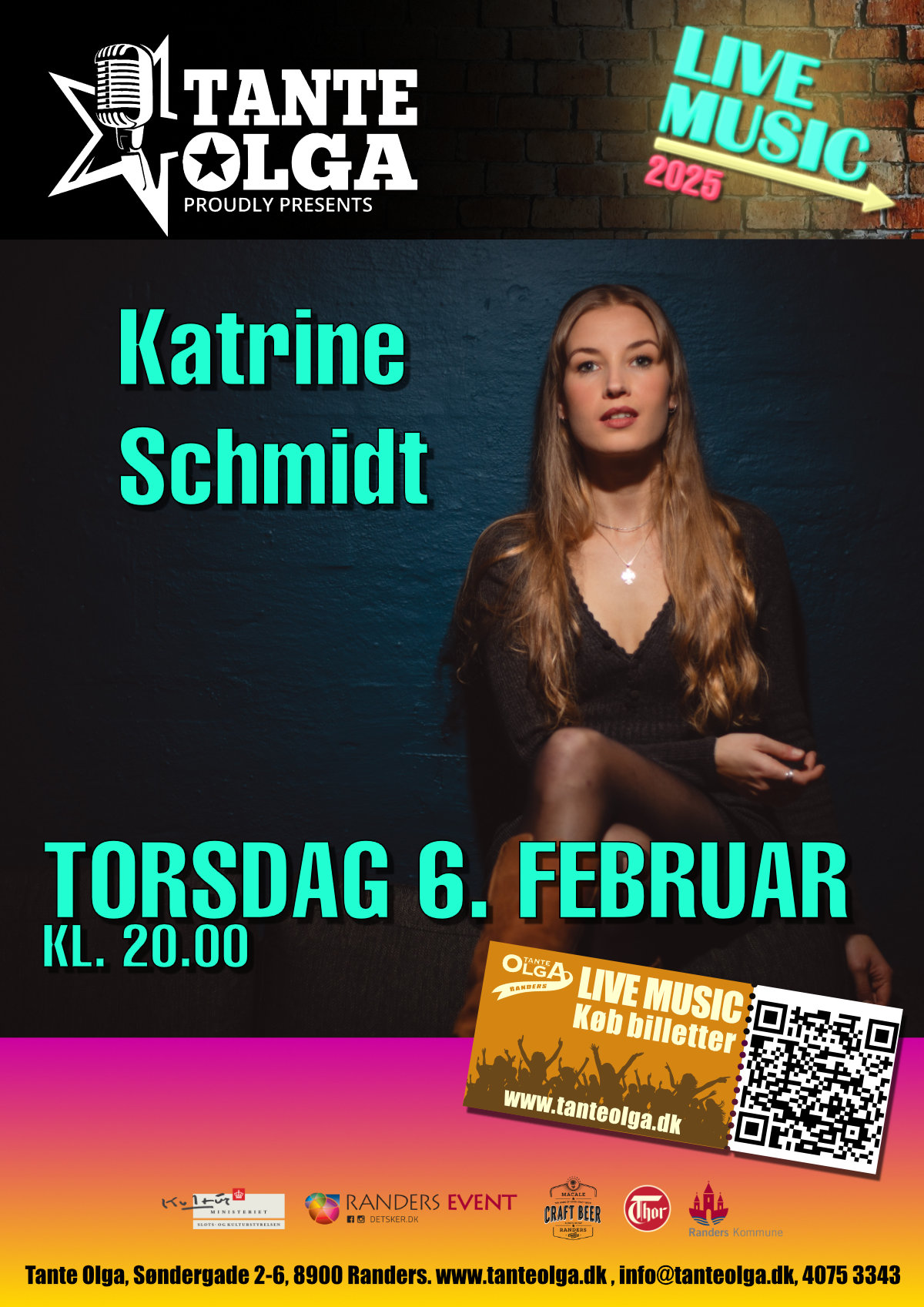 Plakat for Tante Olga i Randers
